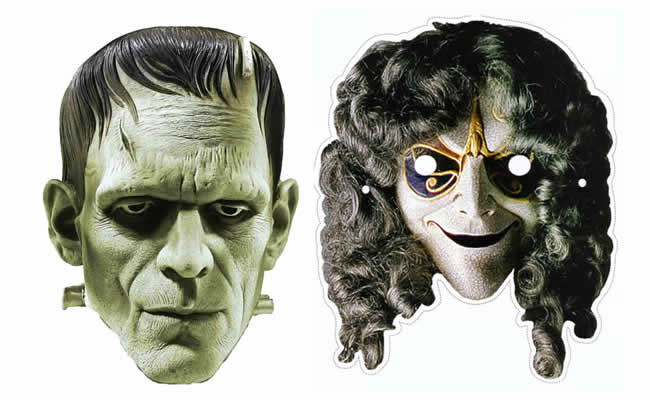 moldes de máscara de Halloween grátis