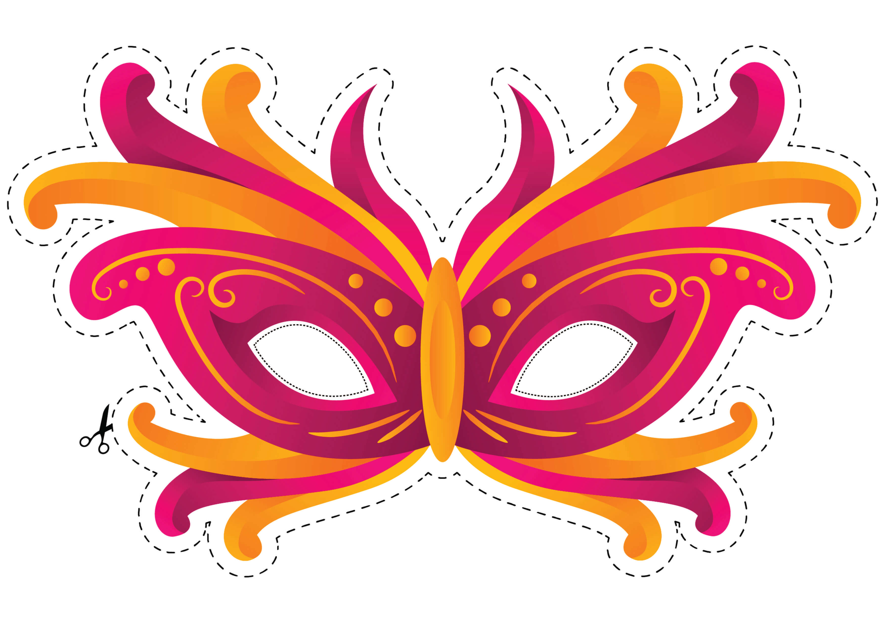 moldes de máscaras de carnaval grátis