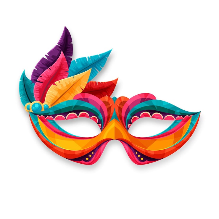 máscaras de carnaval para colorir