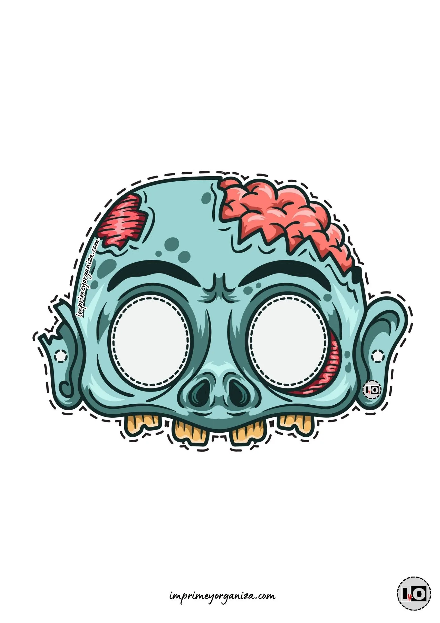 papel para imprimir máscaras de halloween