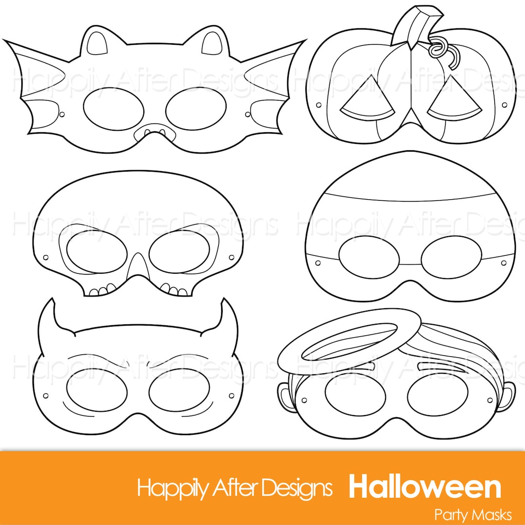 papel para imprimir máscaras de halloween