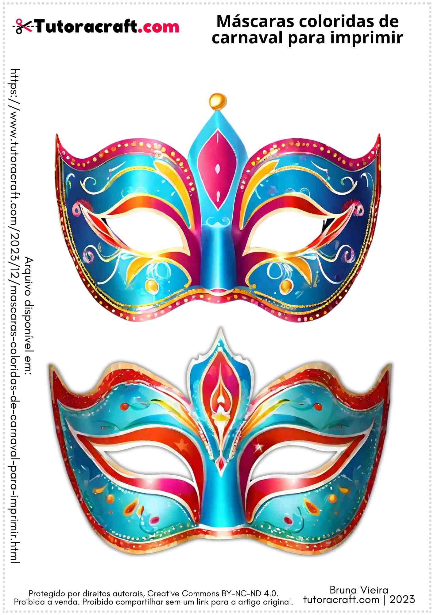 diy máscaras de papel