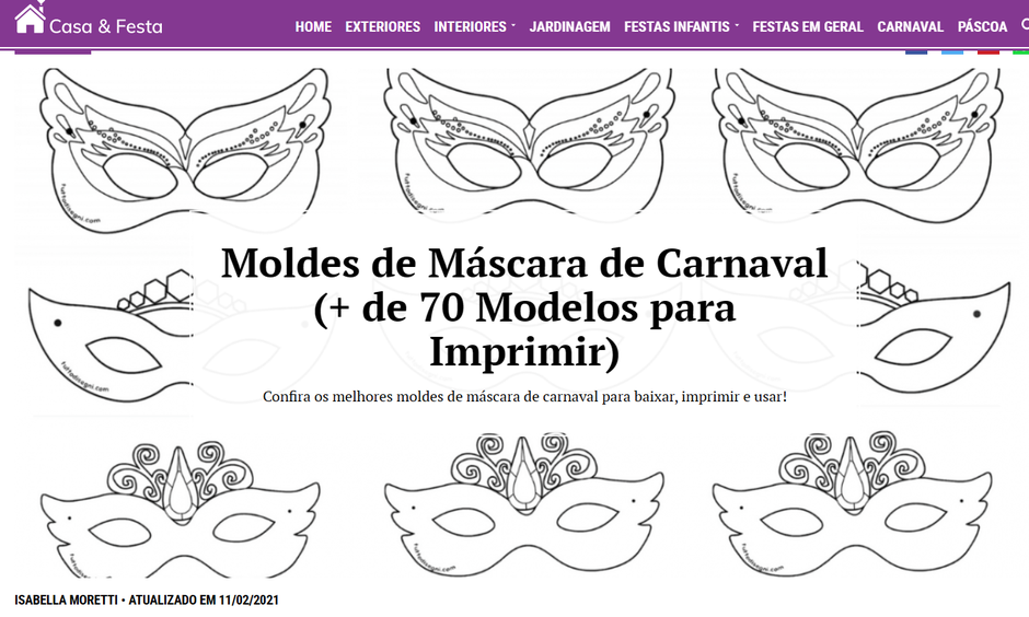 papelaria criativa máscaras