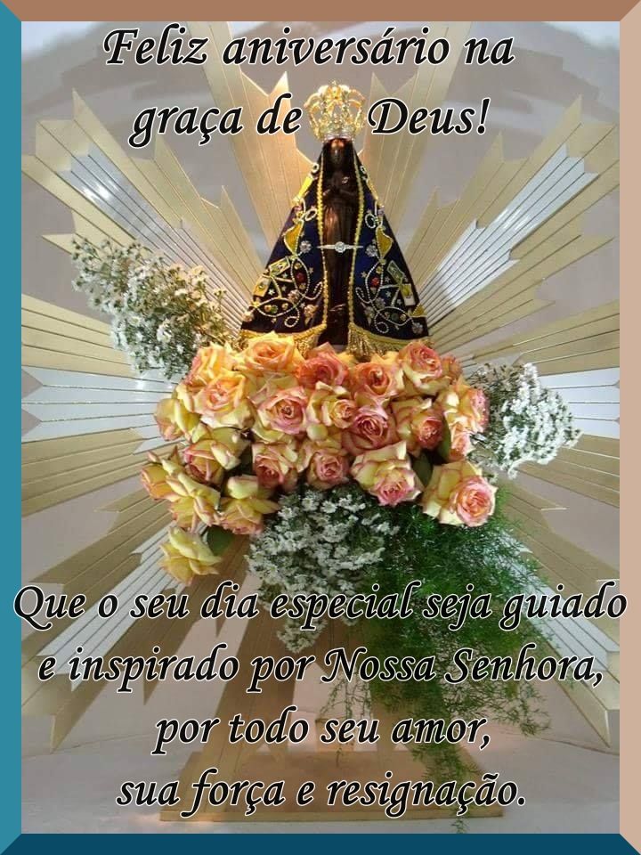 feliz aniversário com imagem de Maria