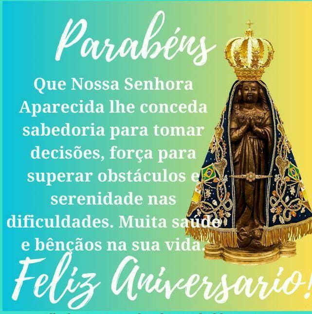 desejos de aniversário com proteção de Nossa Senhora