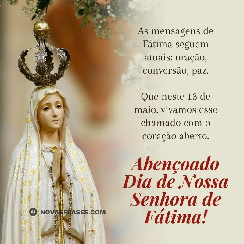 mensagem de aniversário para mãe com Nossa Senhora