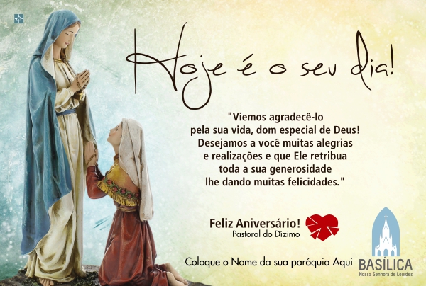 mensagem de aniversário para amiga com Nossa Senhora