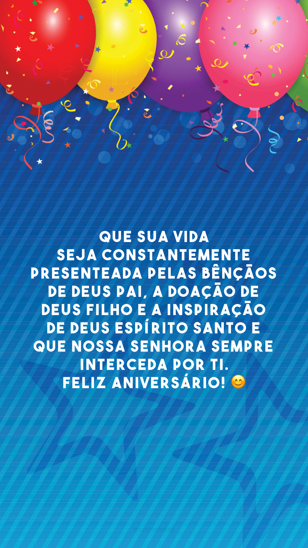 mensagem de aniversário com Nossa Senhora Aparecida
