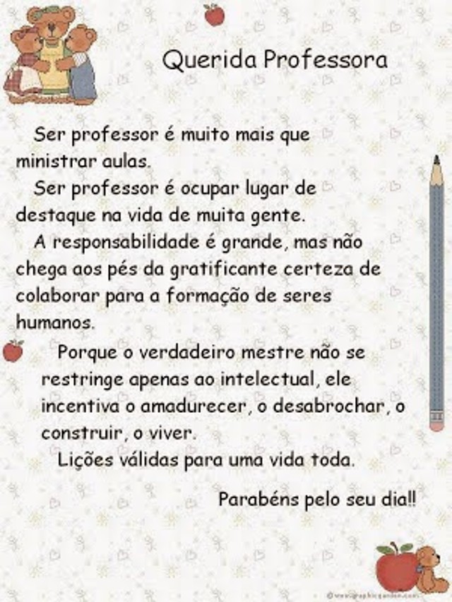 textos dia dos professores para imprimir