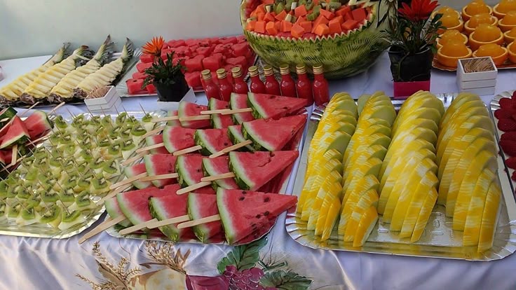 decoração mesa de frutas