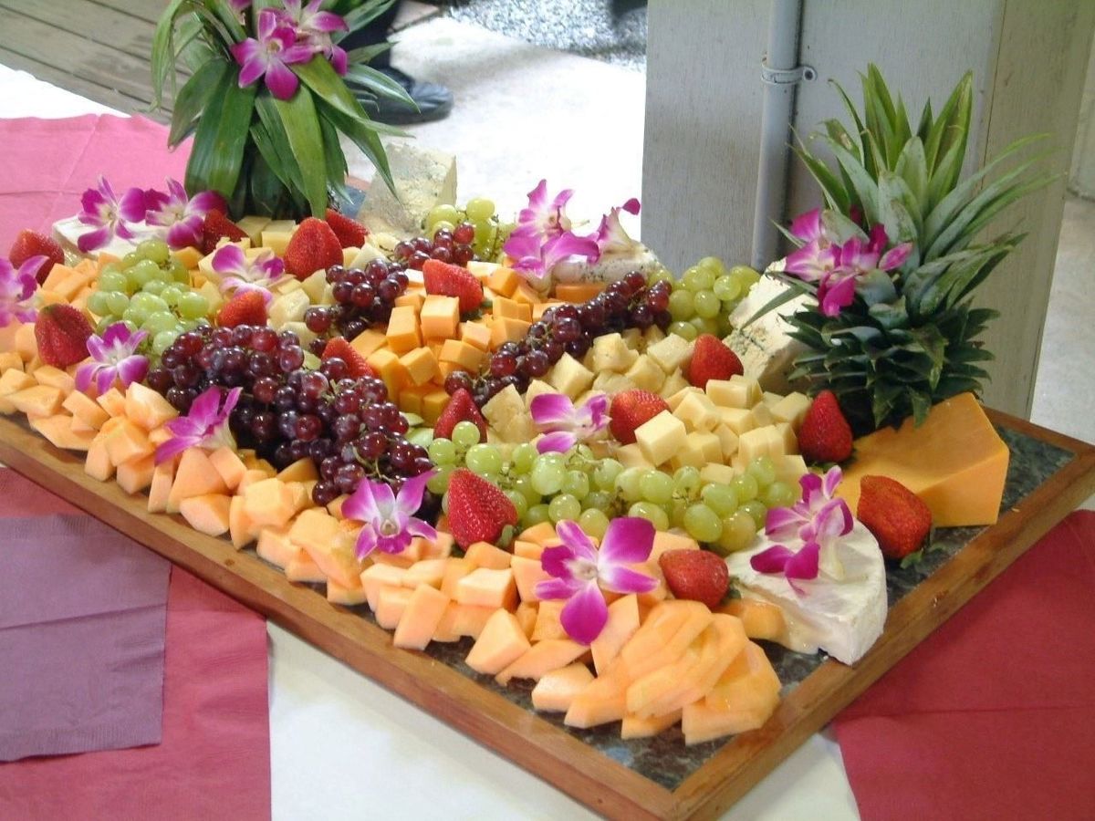 mesa de frutas para churrasco