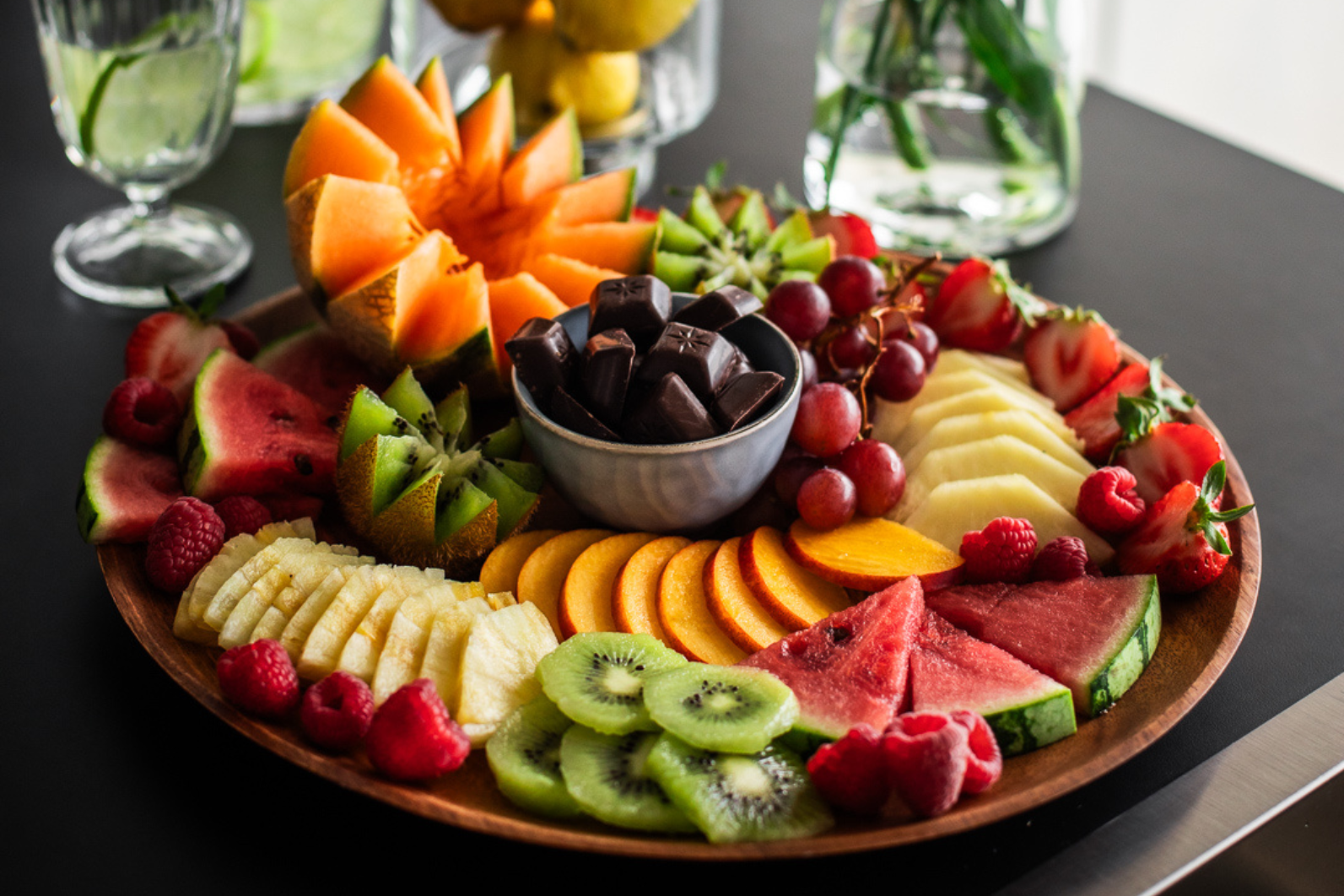 receitas de mesa de frutas simples