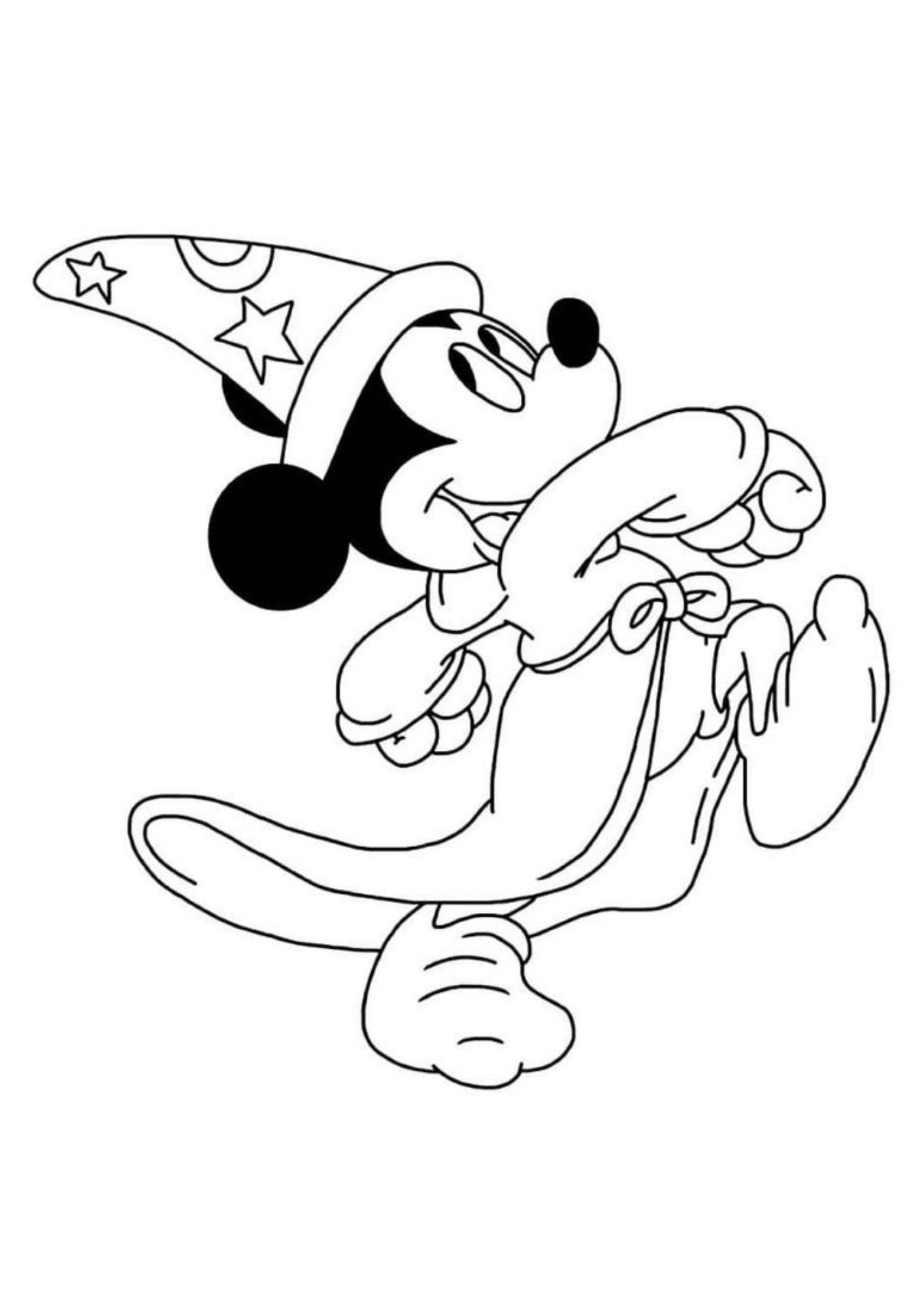 Mickey mergulhador colorir