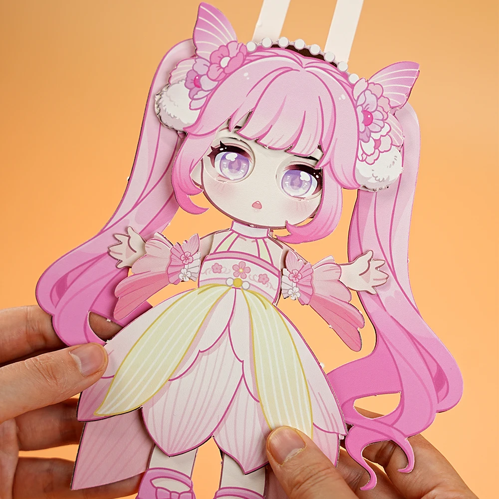 boneca de papel kawaii dura