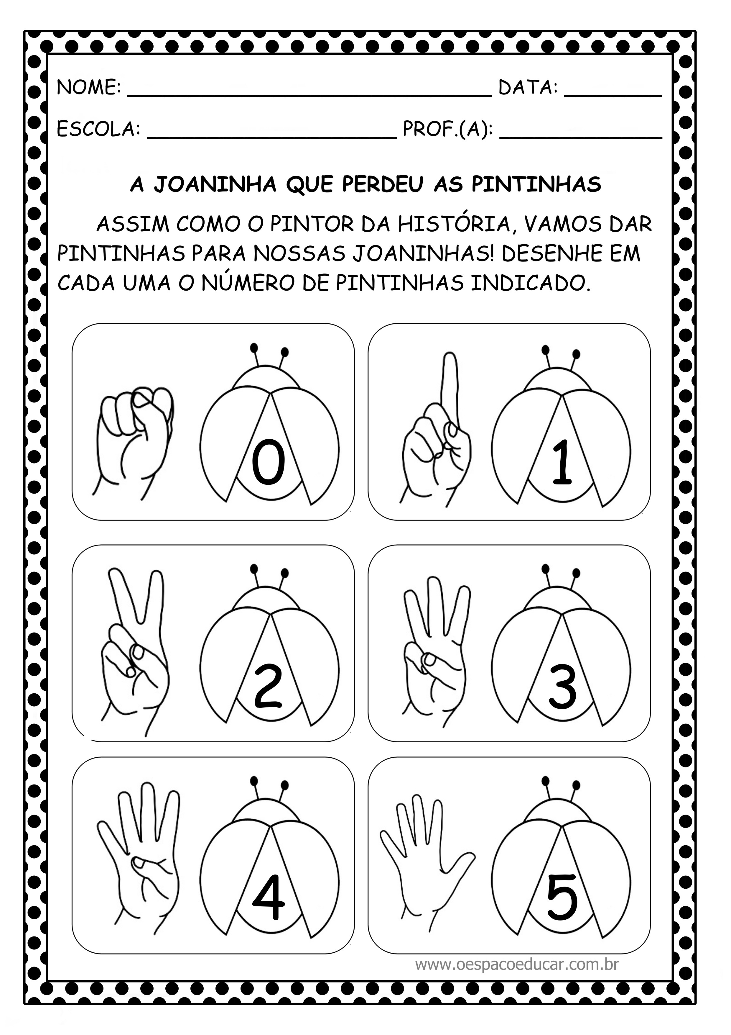 joaninha desenho pintas significado