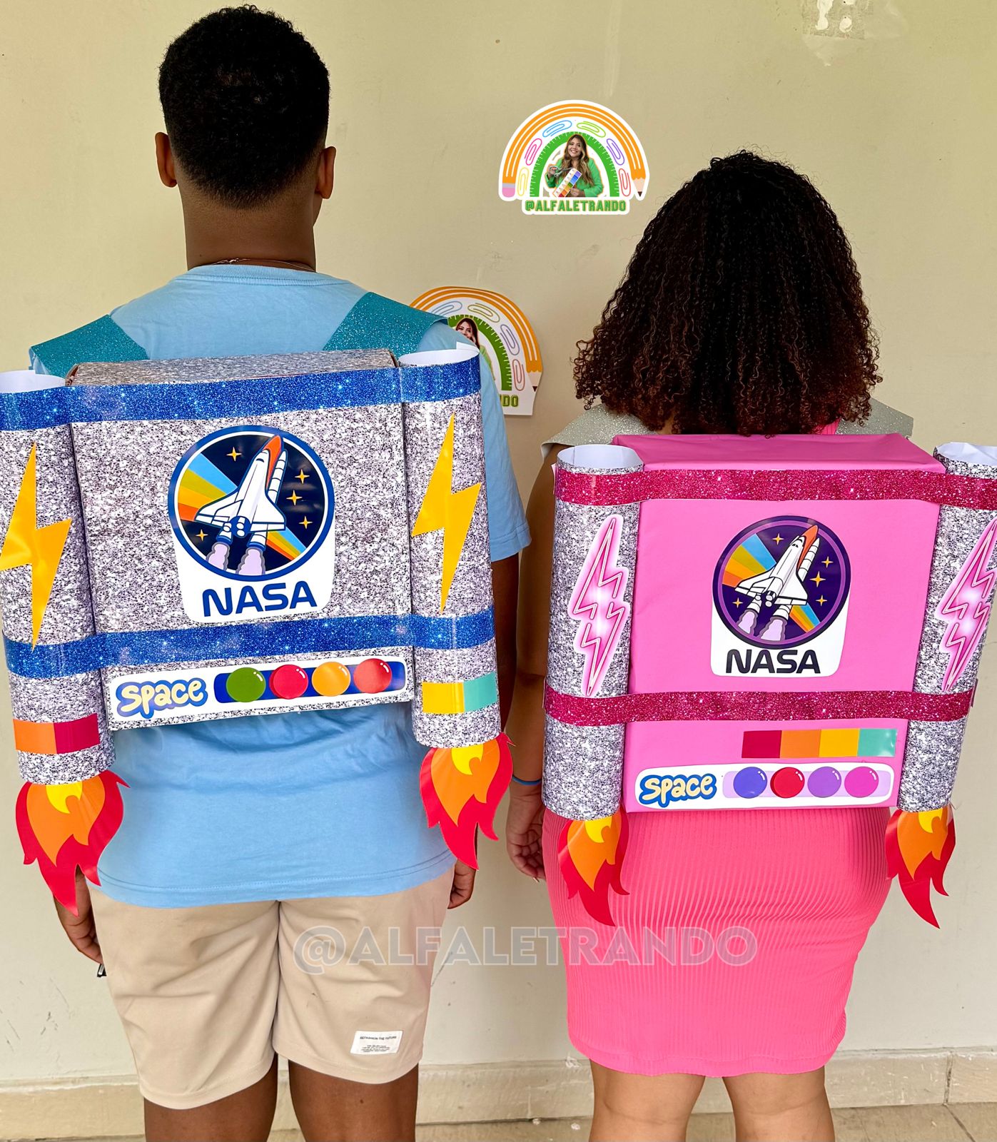 mochila tema espaço