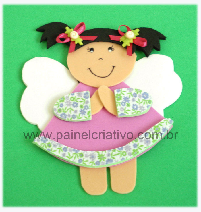 desenho de anjo para artesanato