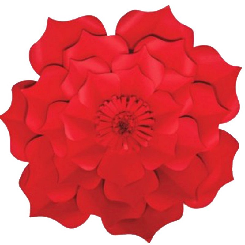 decoração com flores de papel