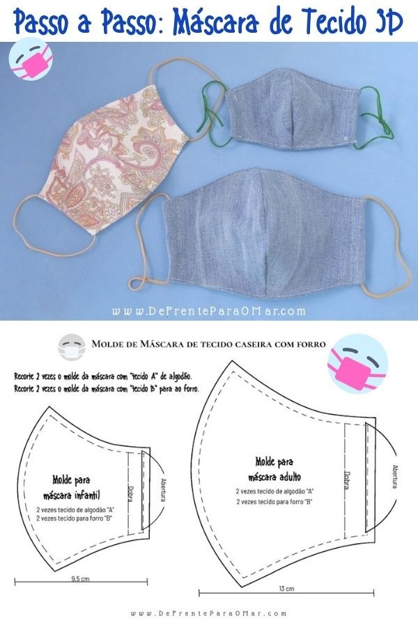 moldes de máscara infantil