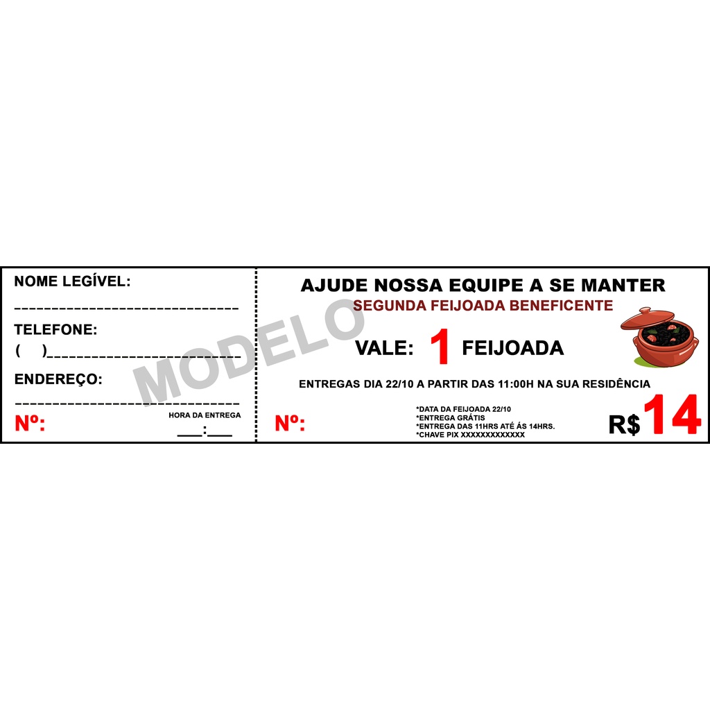 rifa solidária modelo