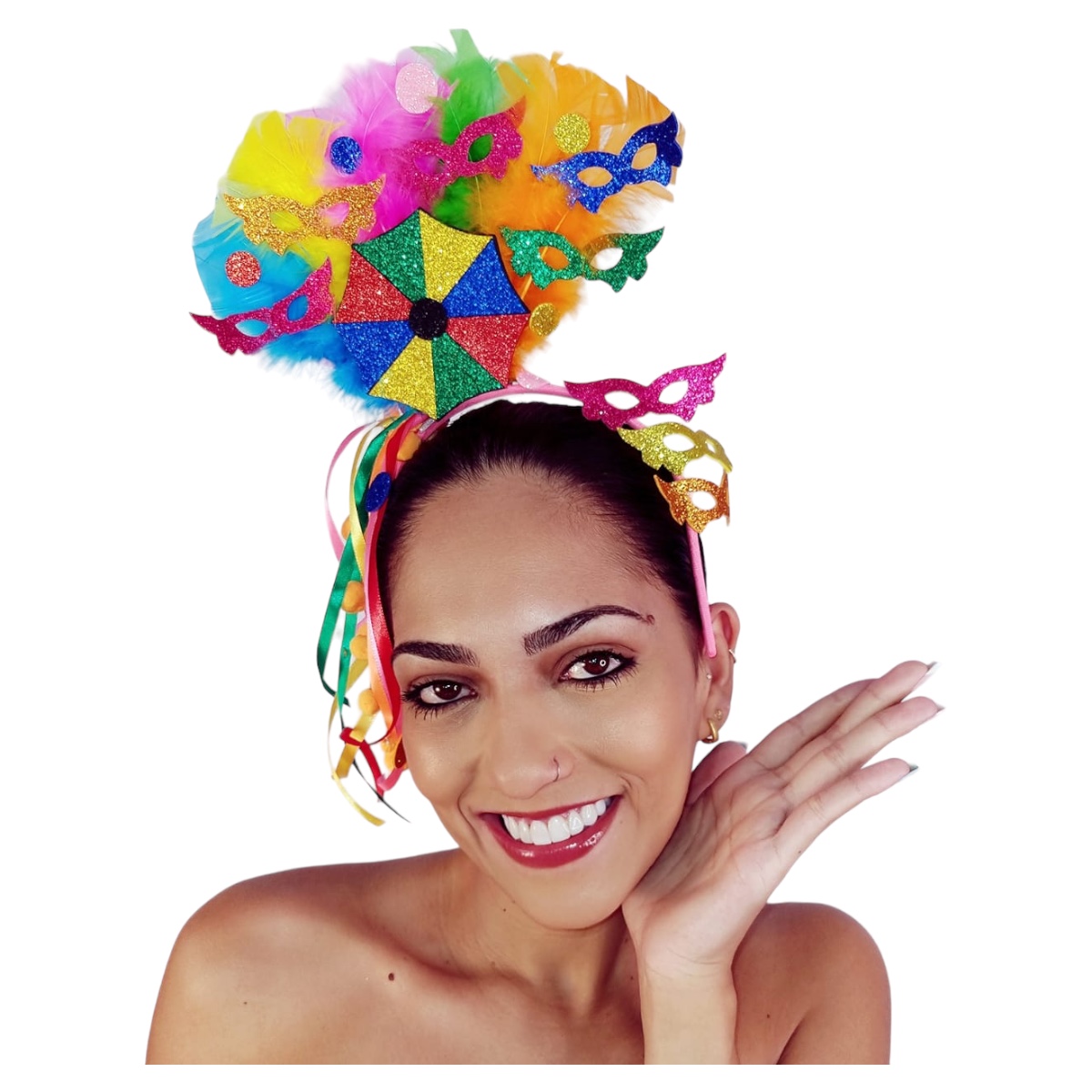 tiara carnaval flores tropicais