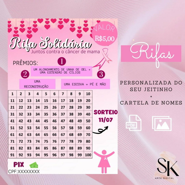 modelo de bilhete de rifa para imprimir