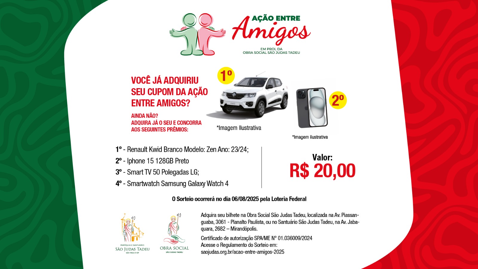 prêmios para rifa beneficente