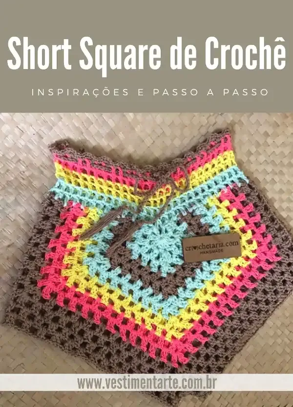 como fazer short de crochê