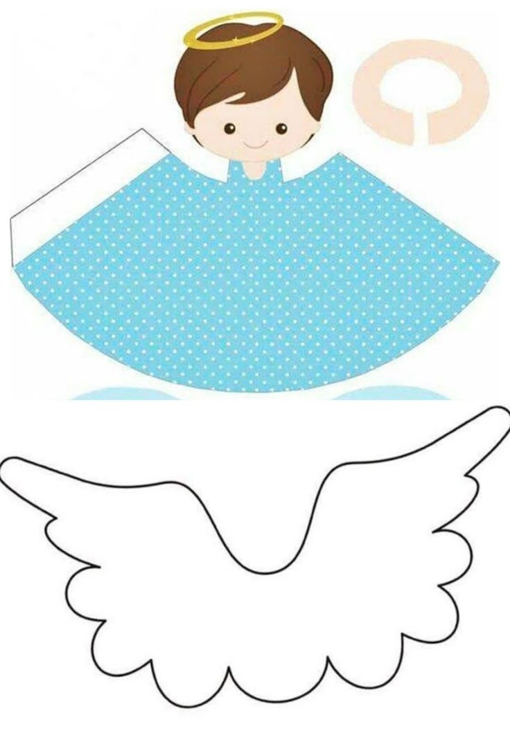 molde anjo batizado para imprimir