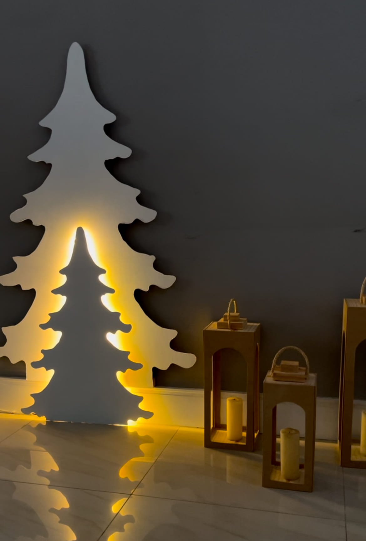 molde de árvore de natal em EVA
