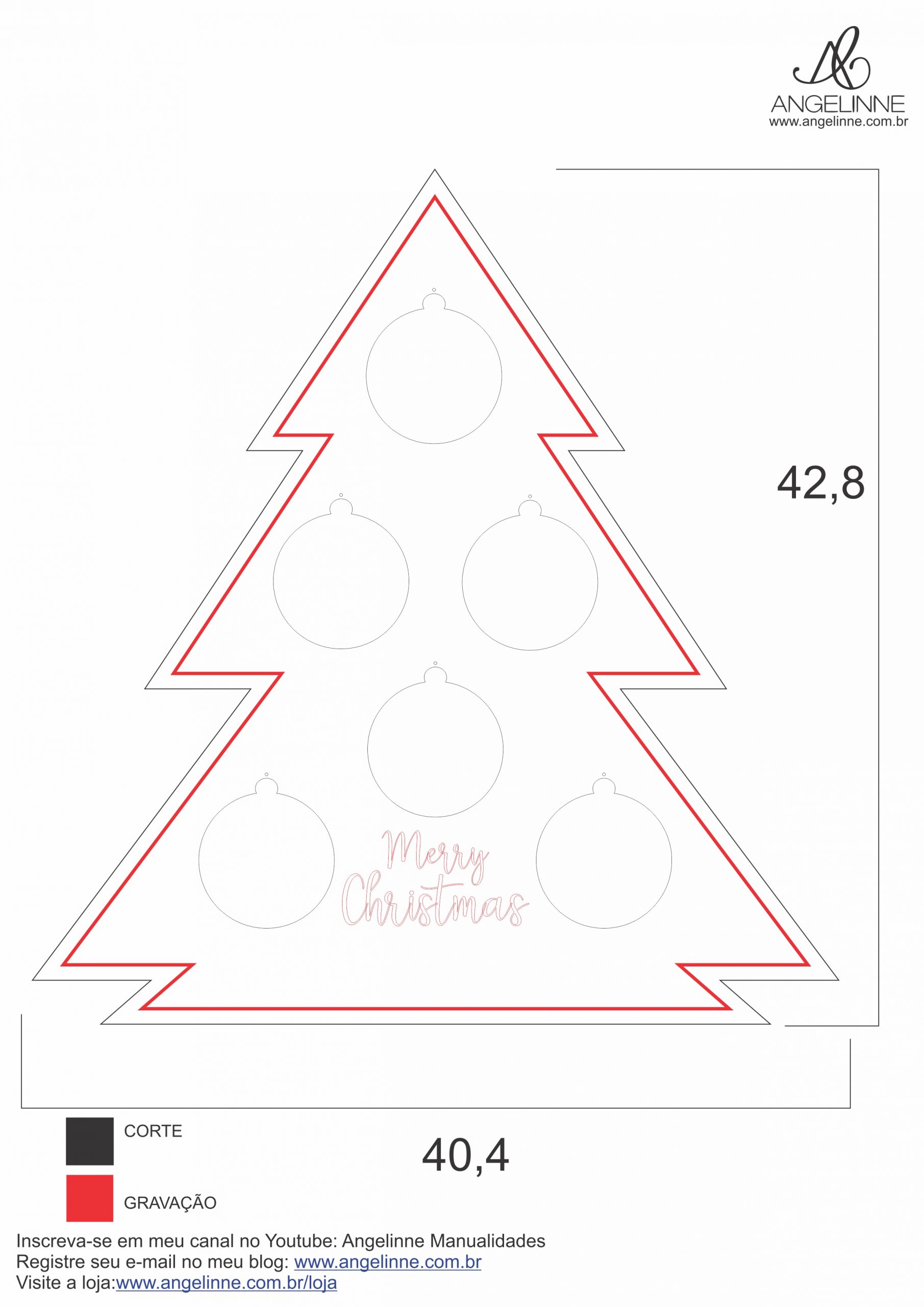 silhueta de árvore de natal para recortar