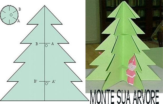 molde de árvore de natal geométrica