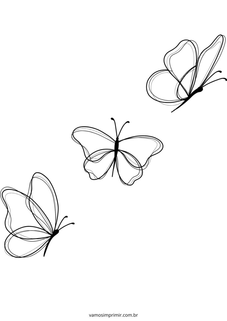 desenho asa borboleta para colorir