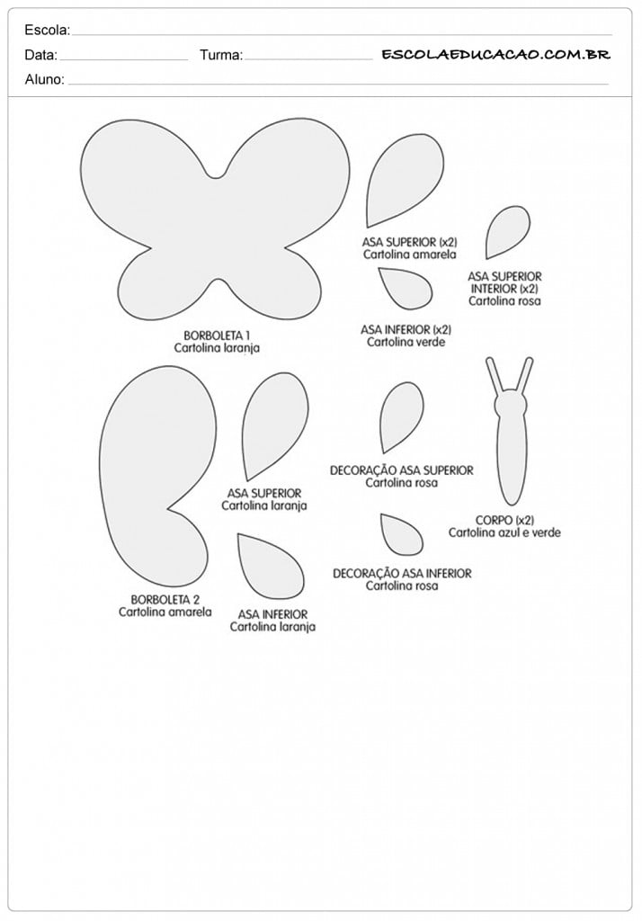 template asa borboleta pdf