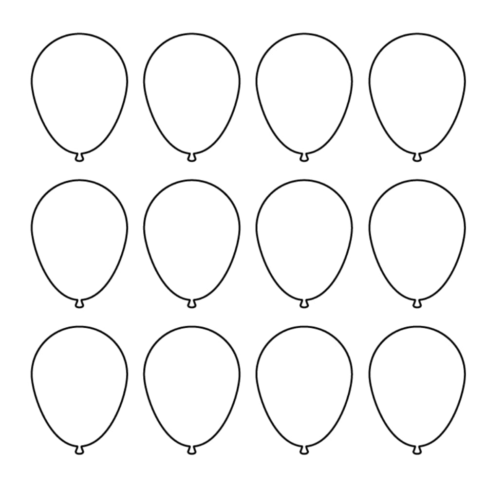 molde balão de papel para imprimir