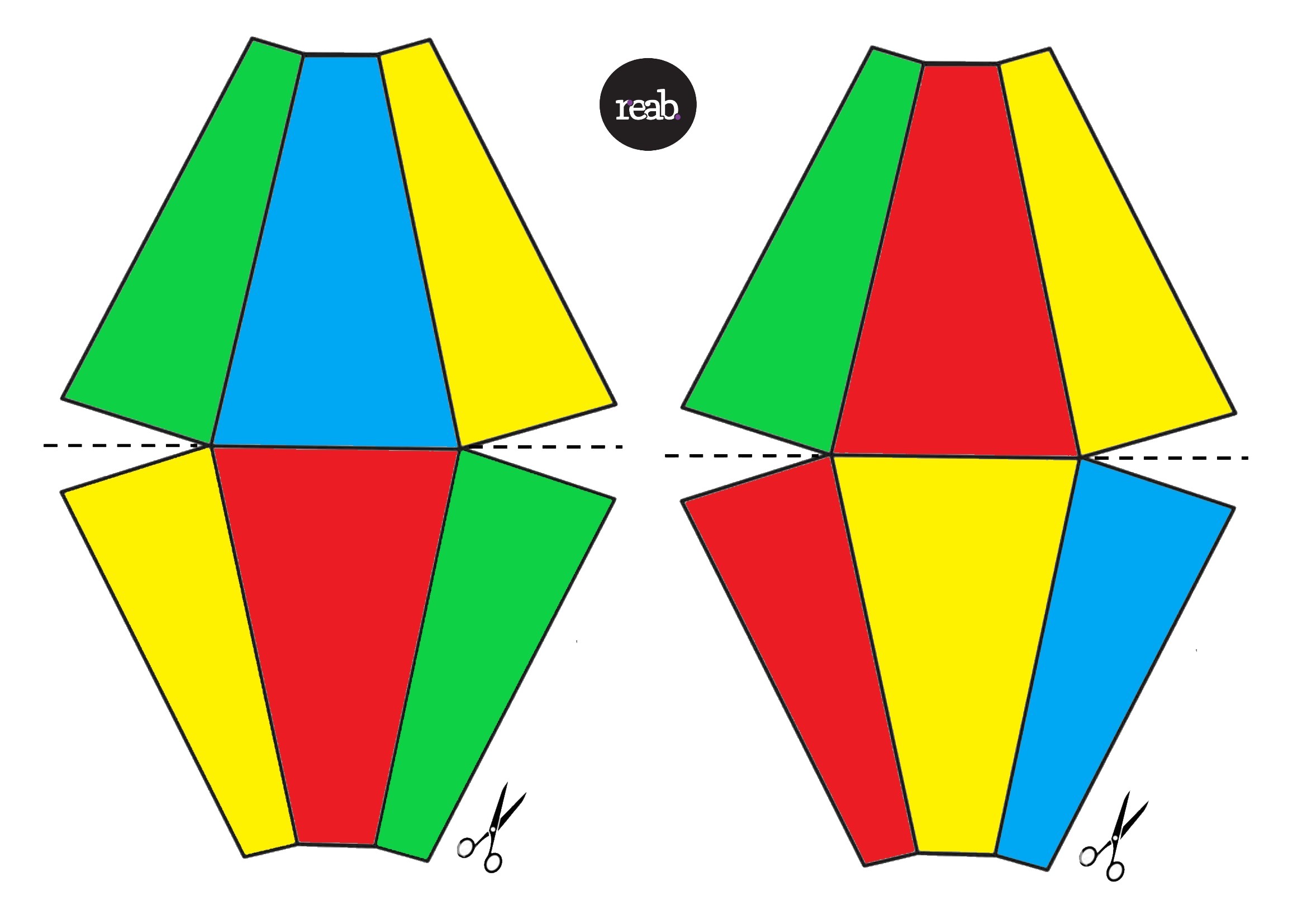 molde balão de papel para imprimir
