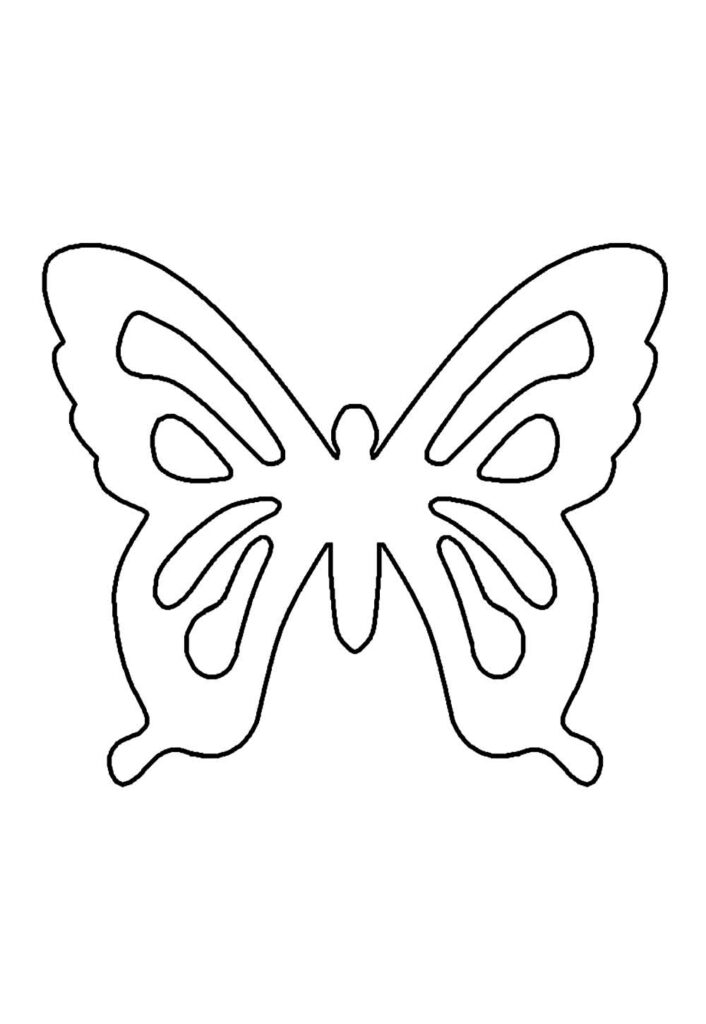 desenho de borboleta vazada para cortar