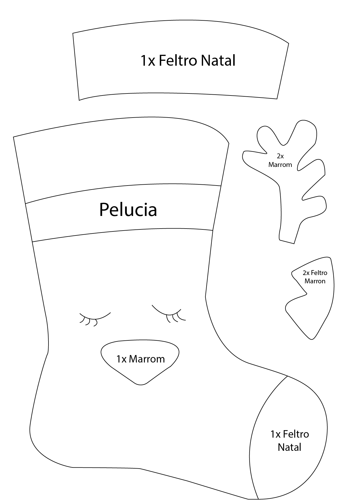 ideias de bota de natal personalizada