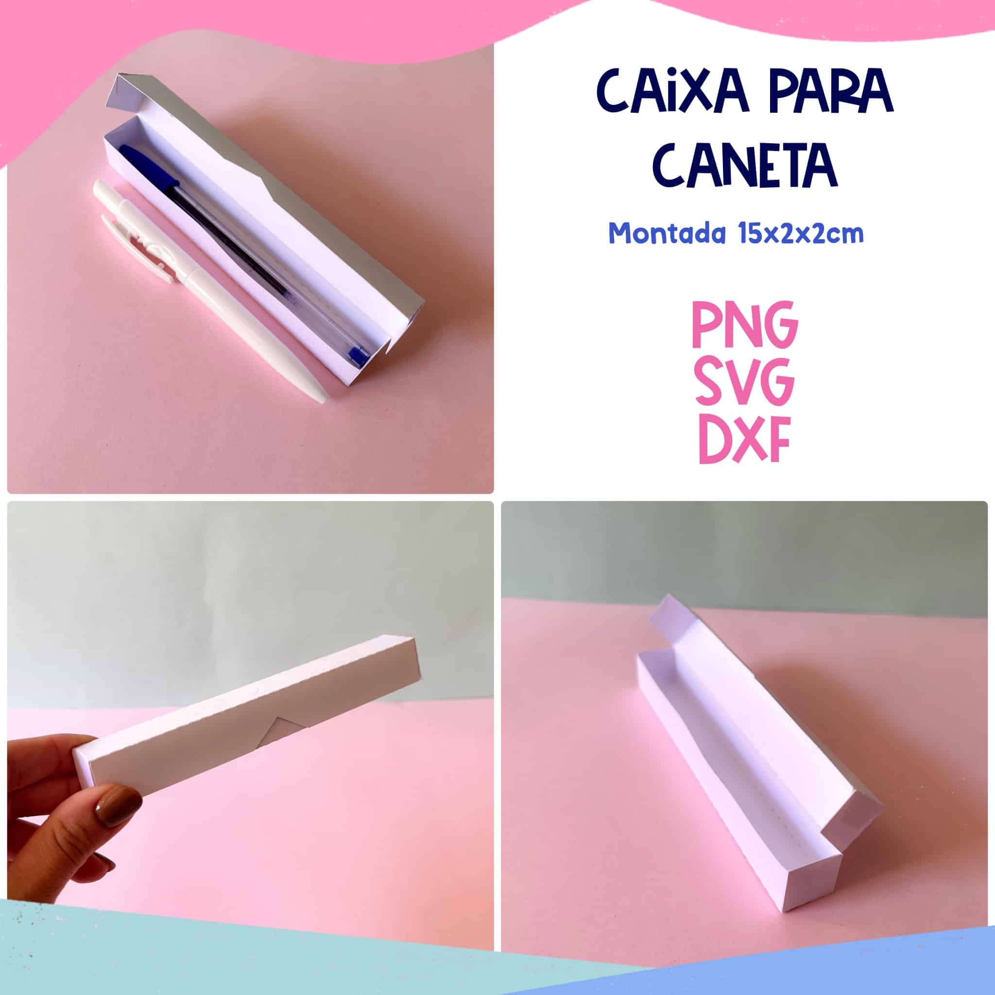 caixa para caneta para imprimir grátis