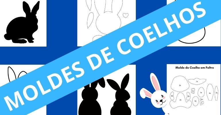 coelho em feltro molde para imprimir colorido