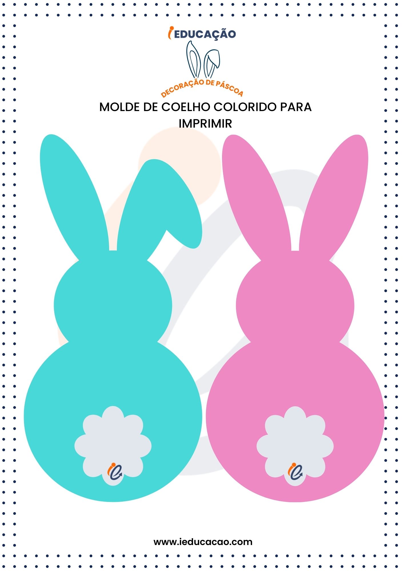 aplique de coelho para imprimir