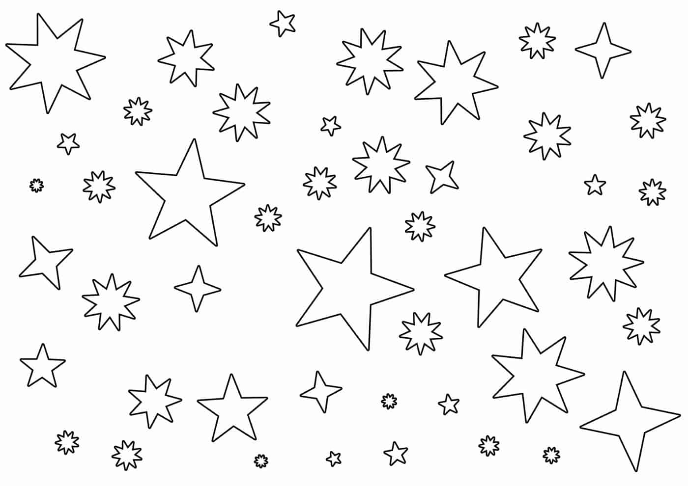 silhueta estrela cadente para imprimir