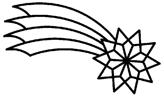 desenho estrela cadente para cortar