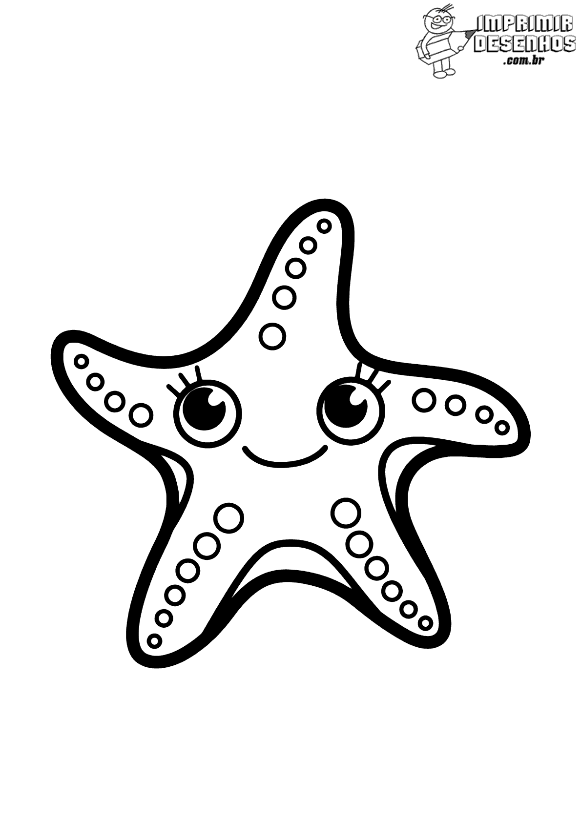 estrela do mar para colorir