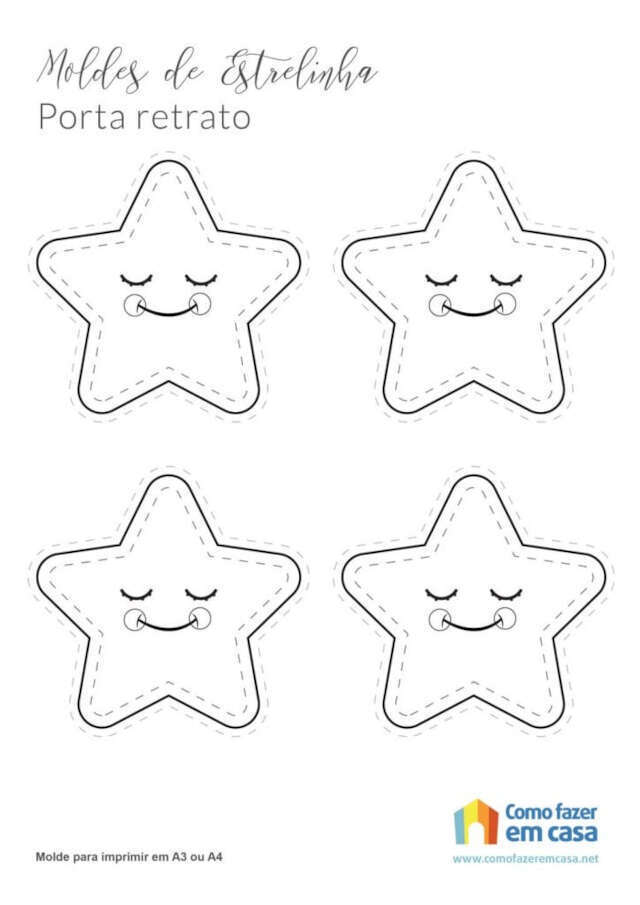 molde estrela feltro natal