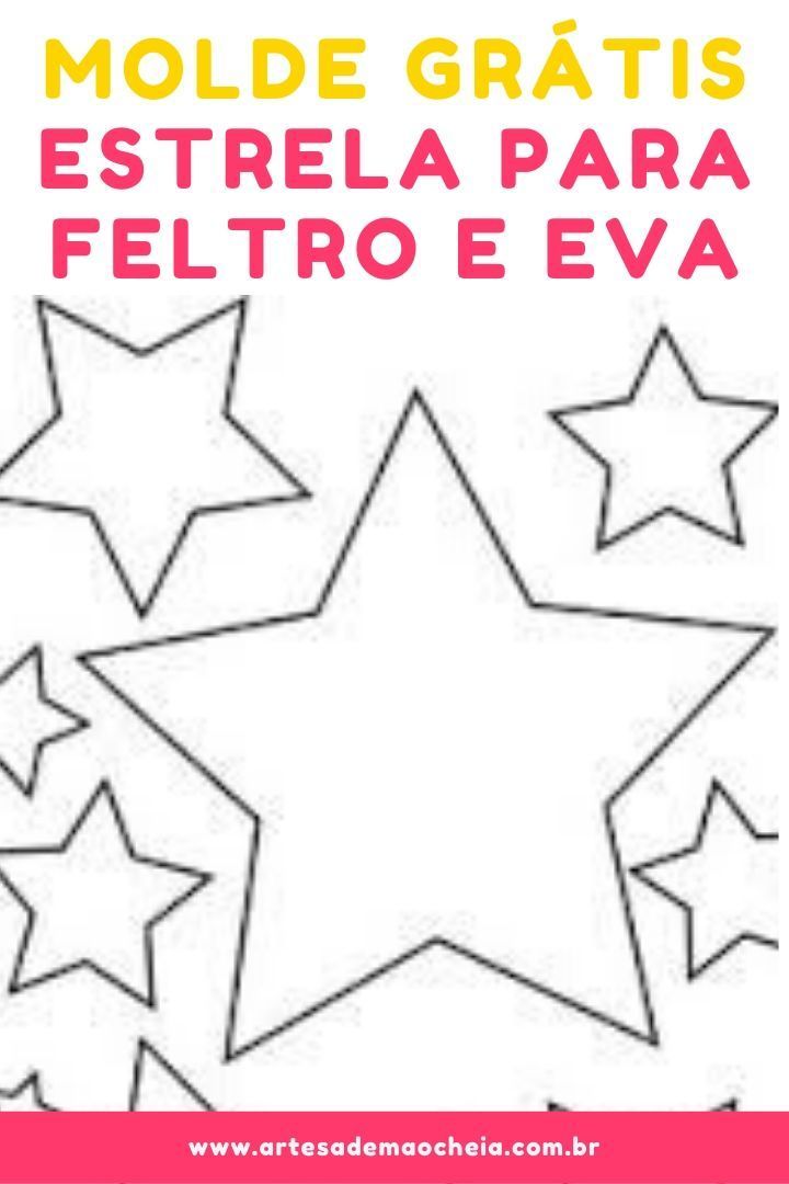 molde estrela varal infantil