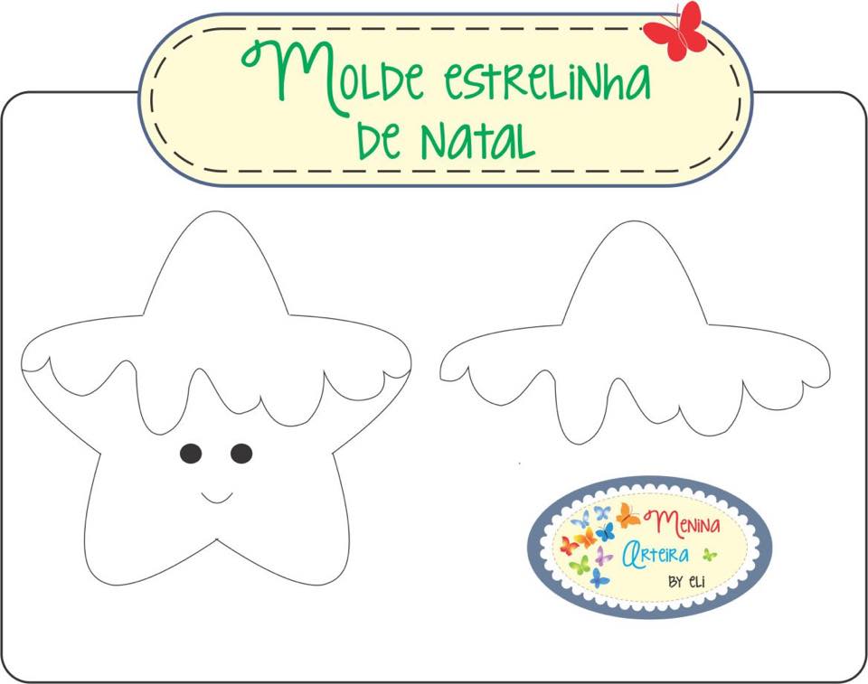 imprimir molde estrela feltro