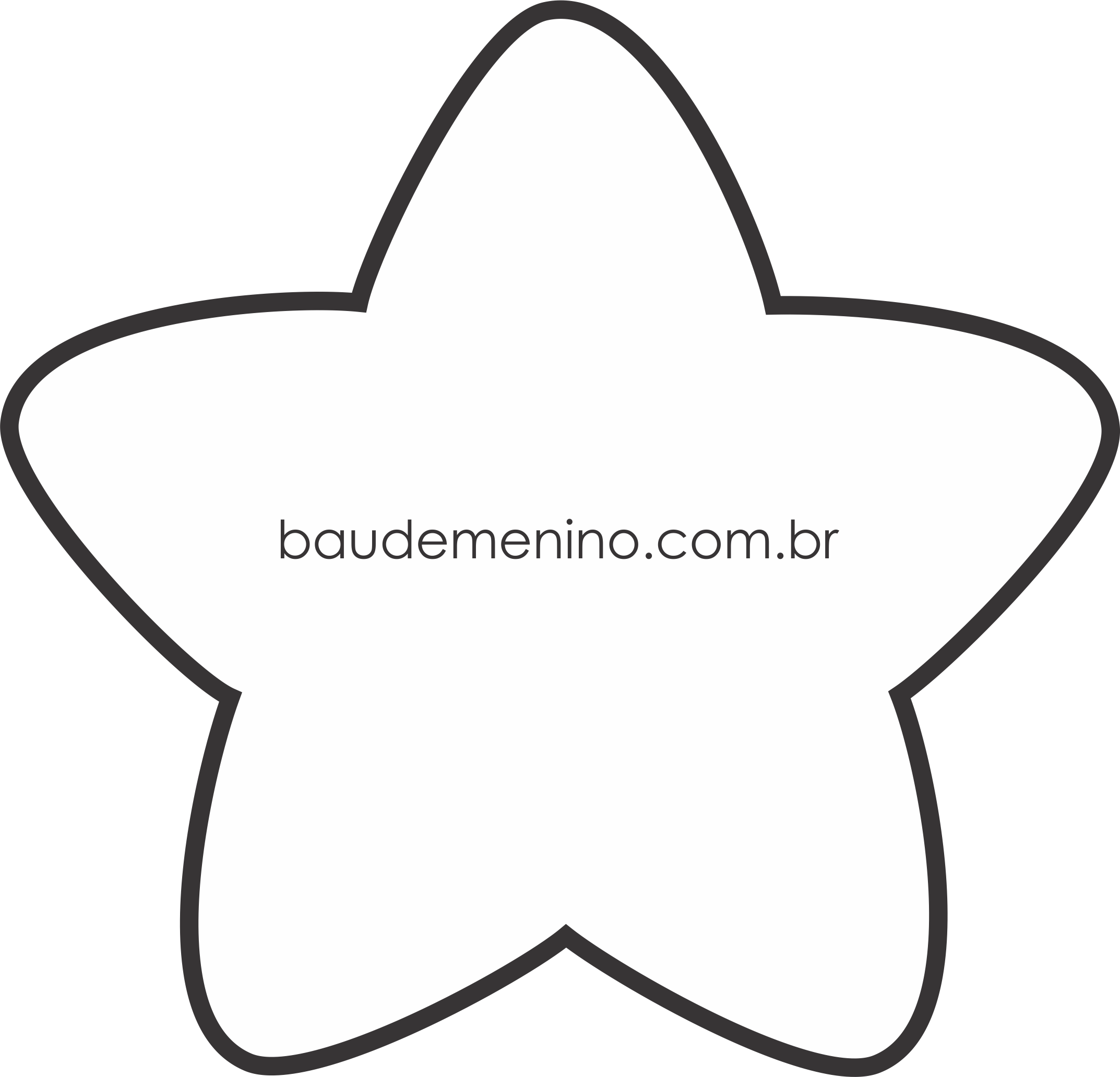 enfeite estrela feltro