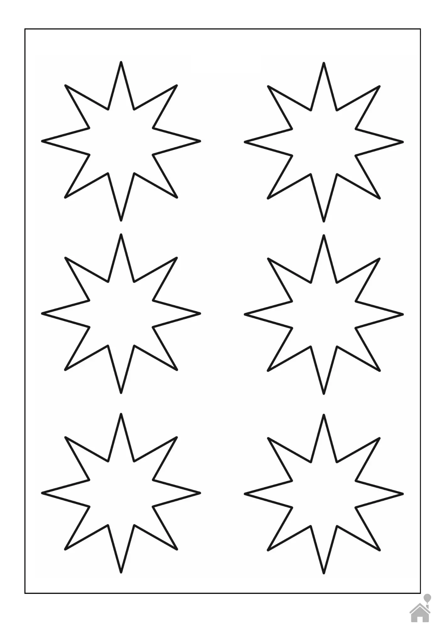 molde estrela para E.V.A.