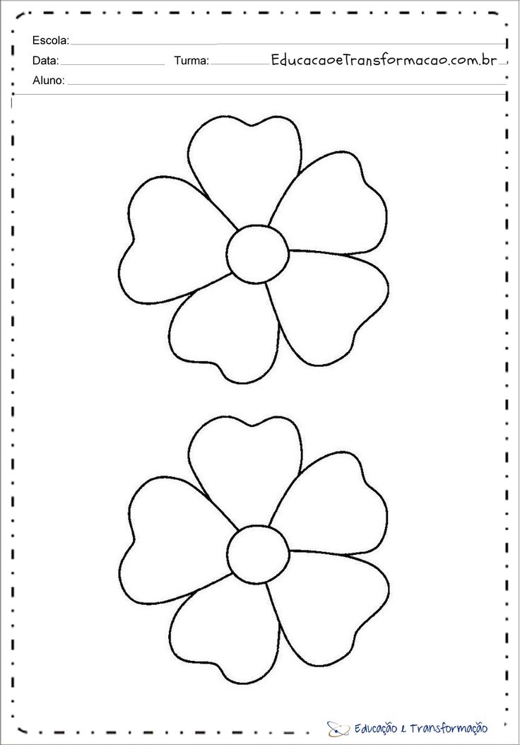 molde de flor em feltro para mural